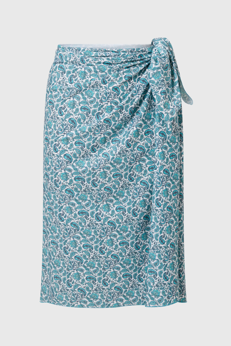 Pareo Illetes Recycled Polyamide Beach Skirt | Paisley Print