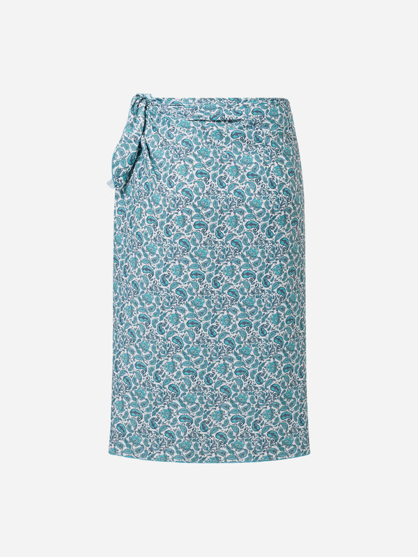 Pareo Illetes Recycled Polyamide Beach Skirt | Paisley Print