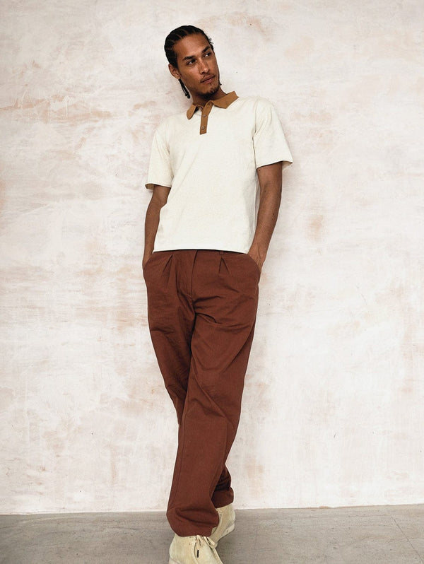 KOMODO Bowie Men's Organic Cotton Trousers | Chocolate