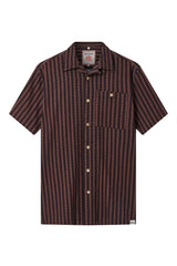 Immaculate Vegan - KOMODO SPINDRIFT - Organic Cotton Shirt - Brown Stripe