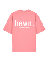 Immaculate Vegan - hewn. Mens Organic Cotton Signature Oversized T-shirt in Flamingo Pink