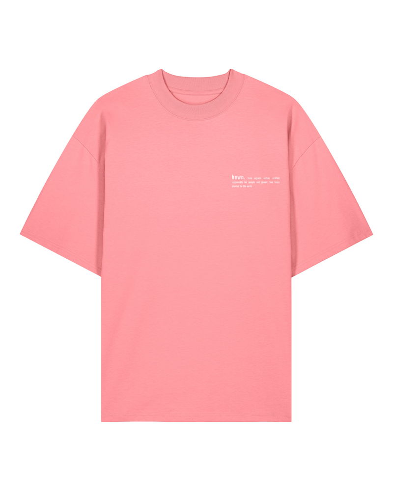 Women's Organic Cotton Signature Oversized T-Shirt | Flamingo Pink