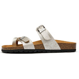 Immaculate Vegan - V.GAN Garlic Women's Comfort Vegan Leather Footbed Sandals | Metallic
