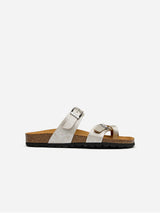 Immaculate Vegan - V.GAN Garlic Women's Comfort Vegan Leather Footbed Sandals | Metallic