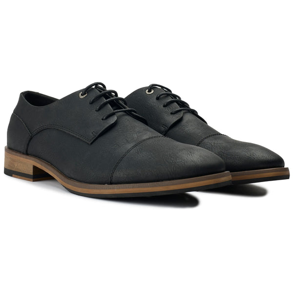 V.GAN Ginger 2 Men's Vegan Leather Derby Shoes | Black