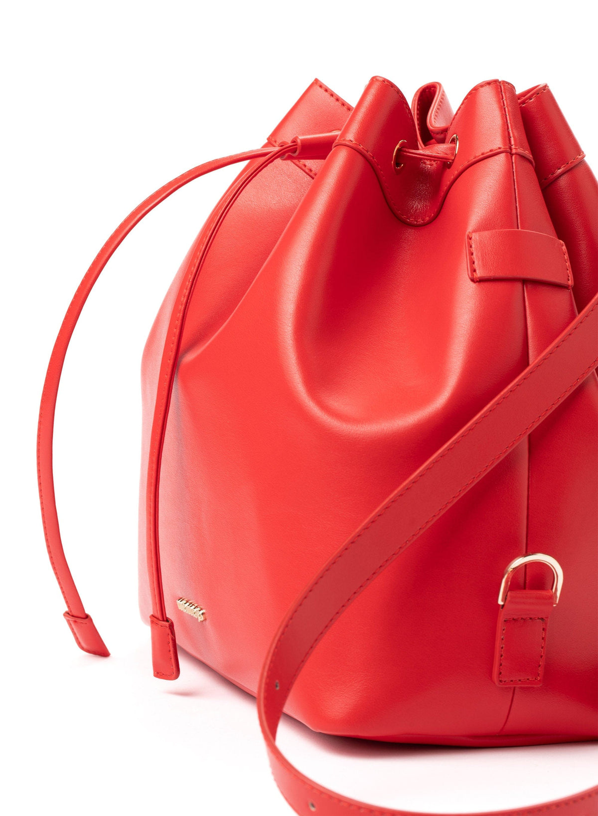【関税・送料込み】Cappuccino Leather Marmont Bucket Bag Leather bucket bag with fringes