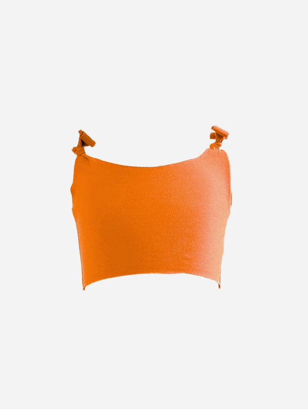 Piuma Girls Bralette Cotton Bikini Top | Orange