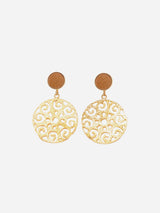 Immaculate Vegan - Rive Claire Grace 24ct Gold Plated Stud Earrings | Camel & Gold