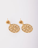 Immaculate Vegan - Rive Claire Grace 24ct Gold Plated Stud Earrings | Camel & Gold