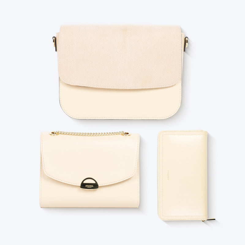ASHOKA Paris Sac Brigitte Oxymore Bambou Sable