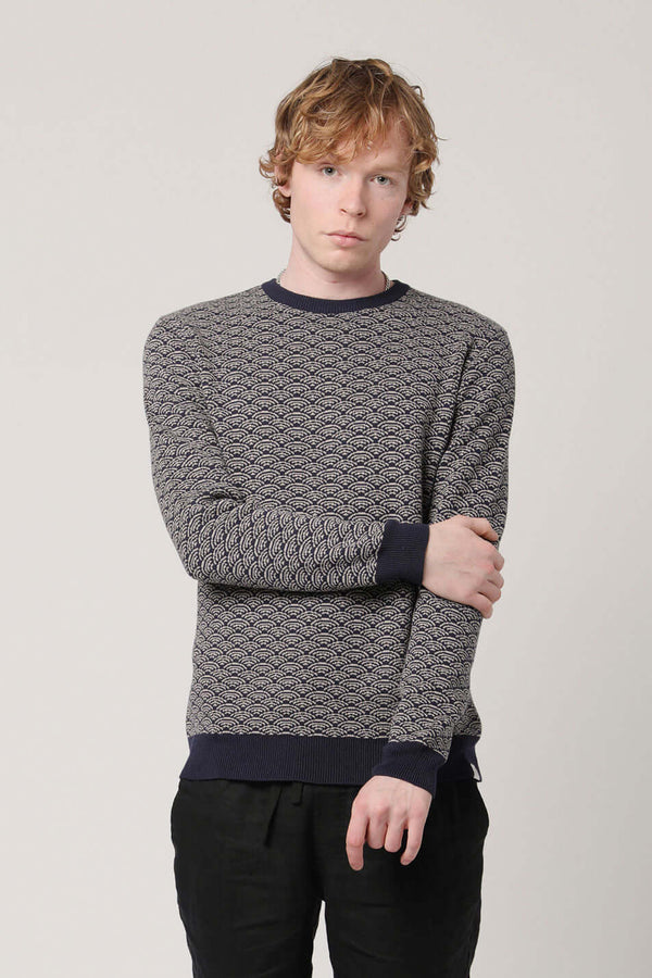 KOMODO Hakku Men's Organic Cotton Jumper | Navy