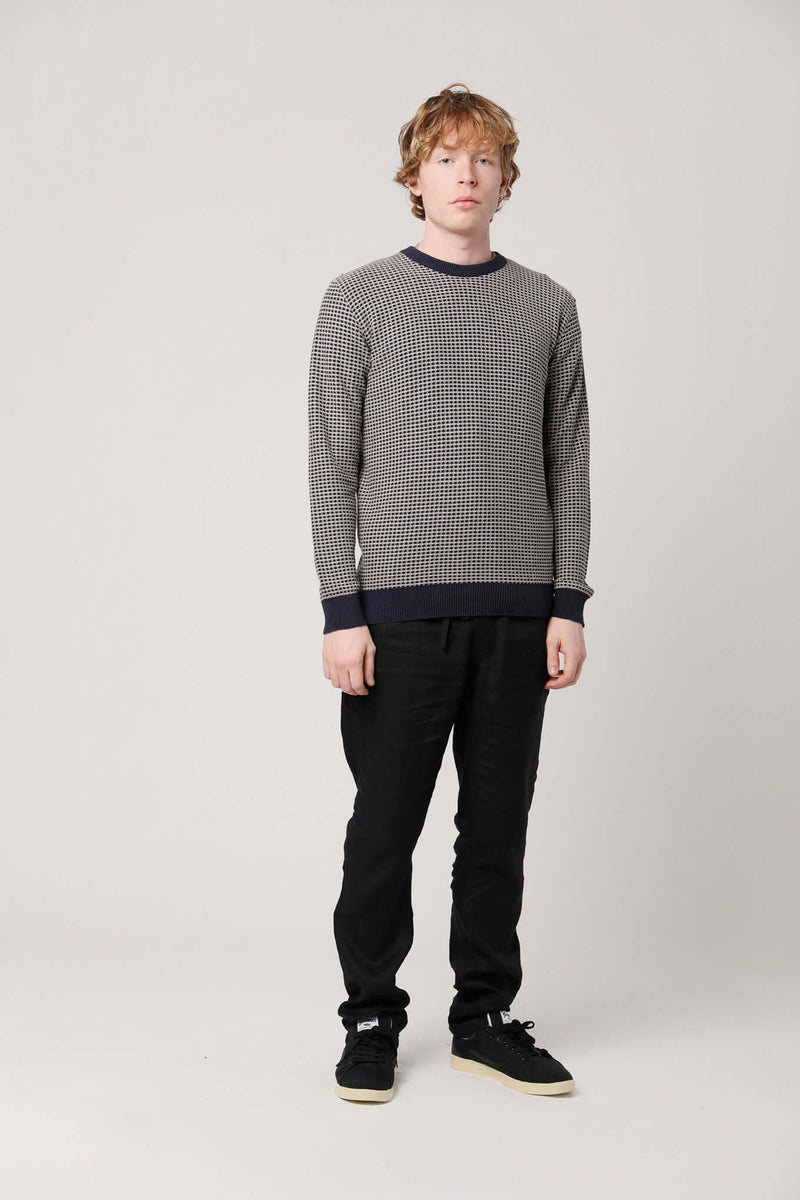 KOMODO Hasan Men's Organic Cotton Jumper | Navy