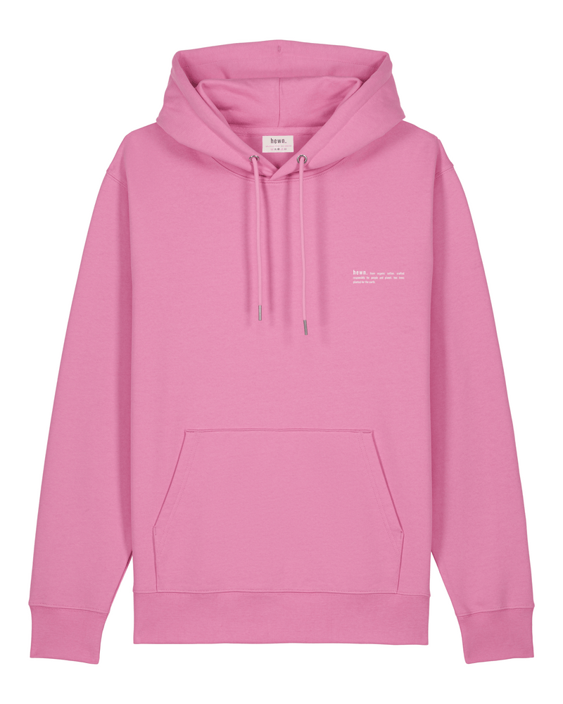 hewn. Womens Organic Cotton Relaxed-fit Hoodie in Azalea Pink