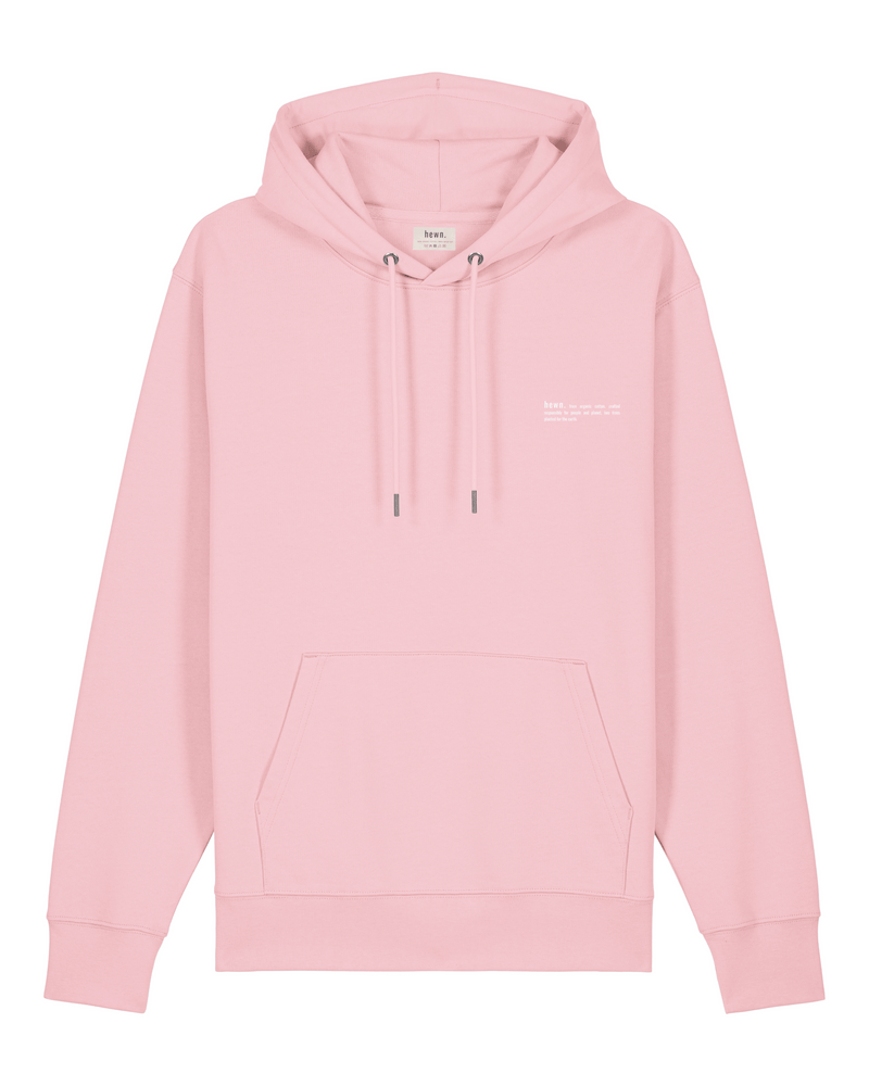 hewn. Womens Organic Cotton Relaxed-fit Hoodie in Cherry Blossom Pink