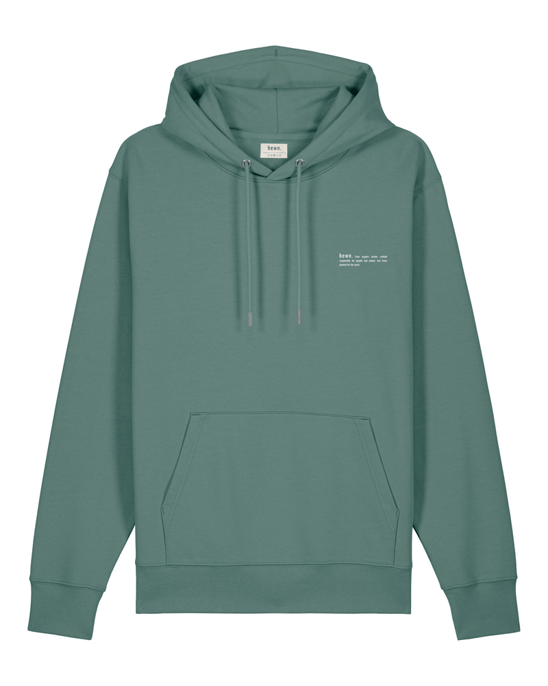 hewn. Womens Organic Cotton Relaxed-fit Hoodie in Eucalyptus Green