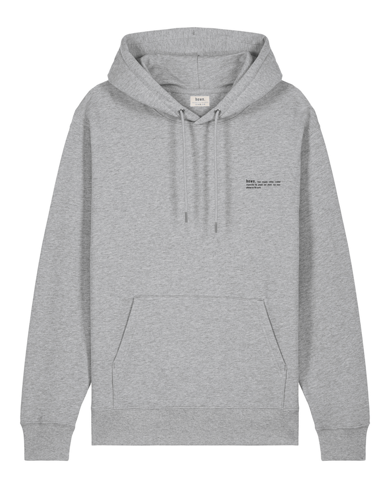 hewn. Womens Organic Cotton Relaxed-fit Hoodie in Rock Grey Marl