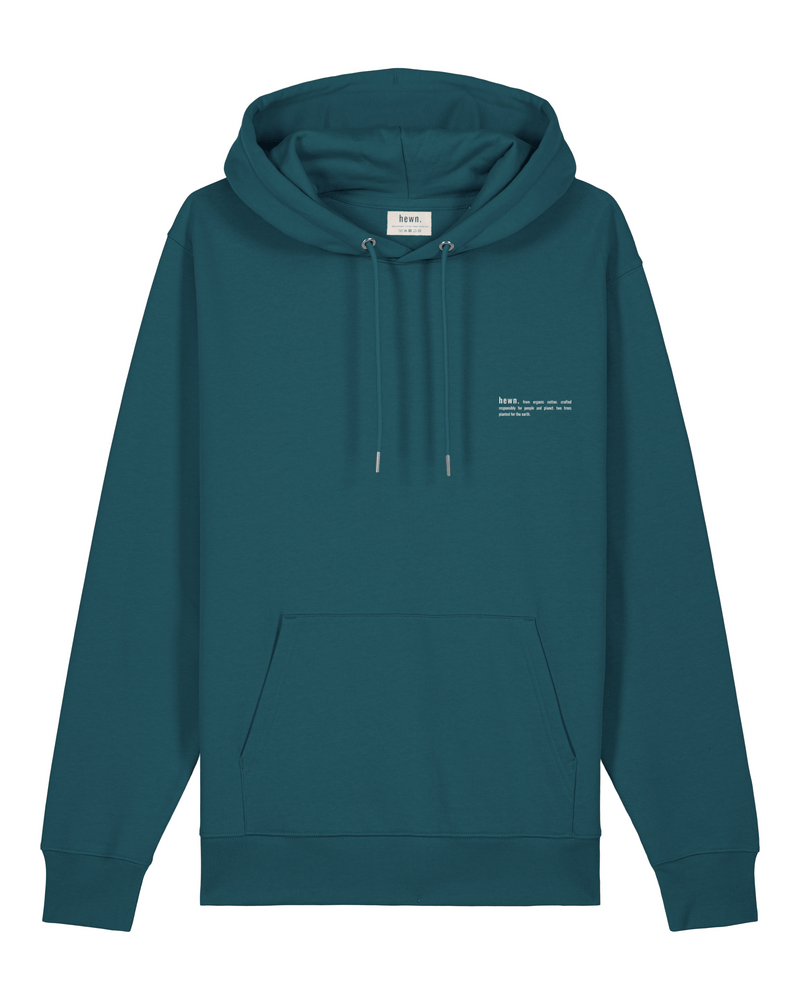 hewn. Womens Organic Cotton Relaxed-fit Hoodie in Ocean Blue