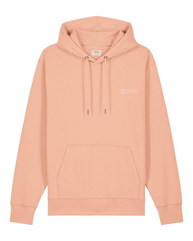 hewn. Womens Organic Cotton Relaxed-fit Hoodie in Peach Orange
