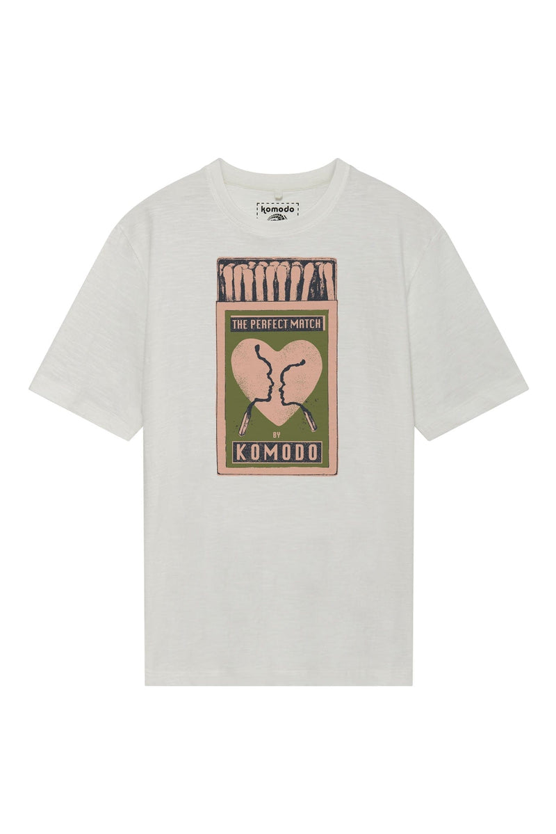 KOMODO MATCHMAKING - Organic Cotton Tee Off White