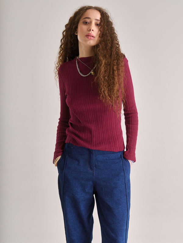 Women's Muni Organic Cotton Top | Wine Red