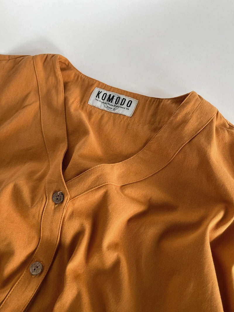KOMODO Dusk Women's Organic Cotton Dress | Orange