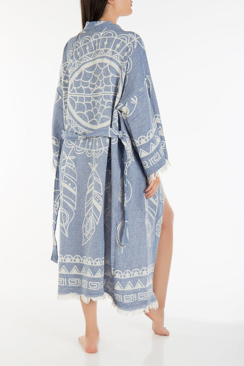 Forever and Always Shoes Aria -  Blue Dreamcatcher Handmade Kimono Blue