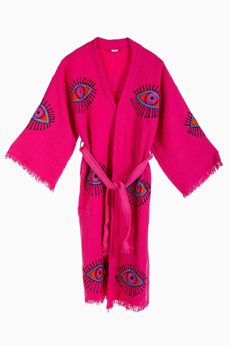 Forever and Always Shoes Aria Handmade Cotton Kimono | Pink