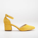 Immaculate Vegan - Forever and Always Shoes Miranda - Mustard Yellow Pumps with Pearls