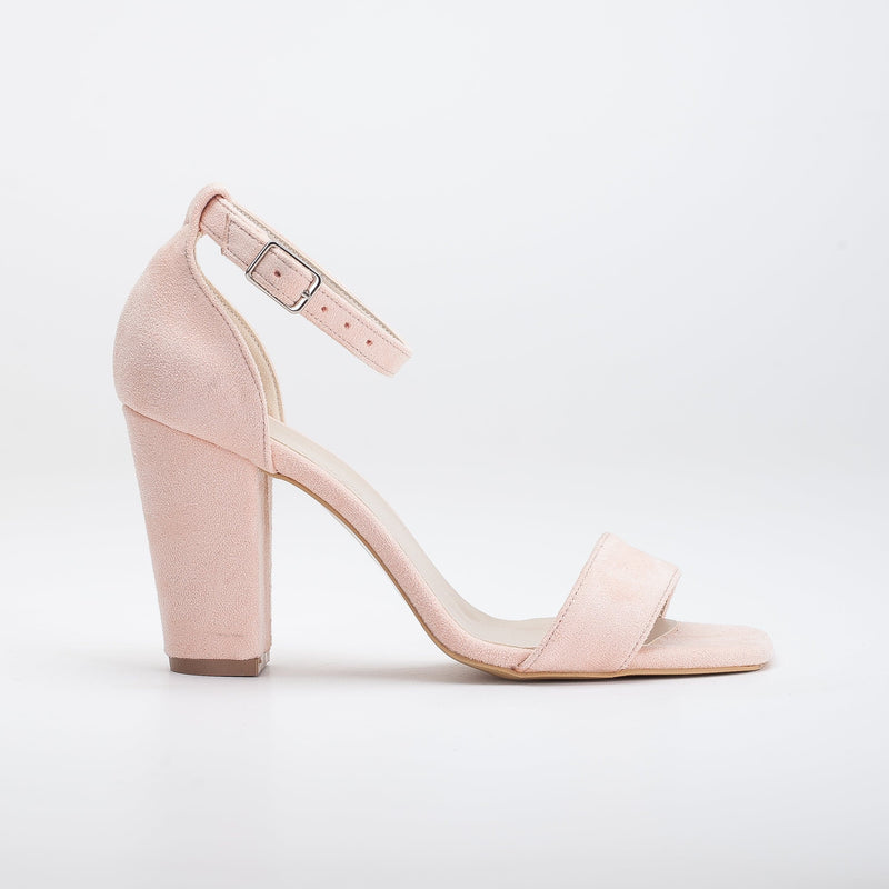 Forever and Always Shoes Melissa - Coral Suede Sandals with Pearls