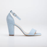 Immaculate Vegan - Forever and Always Shoes Melissa - Blue Suede Sandals with Pearls