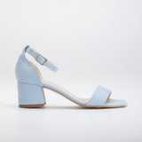 Immaculate Vegan - Forever and Always Shoes Illy - Blue Suede Sandals with Pearls