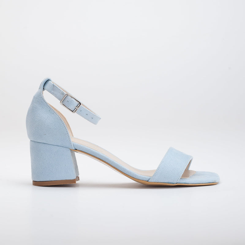 Forever and Always Shoes Illy - Blue Suede Sandals with Pearls