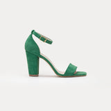 Immaculate Vegan - Forever and Always Shoes Melissa - Green Suede Sandals with Pearls