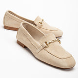 Immaculate Vegan - Olly Vegan Suede Horsebit Loafers | Beige