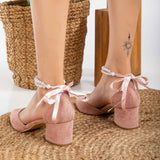 Immaculate Vegan - Forever and Always Shoes Miranda - Dusty Pink Shoes with Pearls