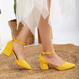 Immaculate Vegan - Forever and Always Shoes Miranda - Mustard Yellow Pumps with Pearls