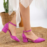 Immaculate Vegan - Forever and Always Shoes Miranda - Fuchsia Bridal Shoes with Pearls