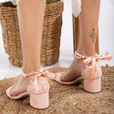 Immaculate Vegan - Forever and Always Shoes Illy - Coral Suede Sandals with Pearls