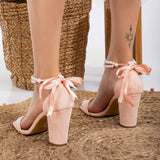 Immaculate Vegan - Forever and Always Shoes Melissa - Coral Suede Sandals with Pearls