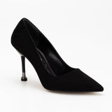 Immaculate Vegan - Forever and Always Shoes Raven - Black Suede Pointed Toe Stiletto Pump