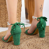 Immaculate Vegan - Forever and Always Shoes Melissa - Green Suede Sandals with Pearls