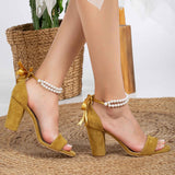 Immaculate Vegan - Forever and Always Shoes Melissa - Mustard Yellow Sandals with Pearls