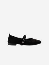 Immaculate Vegan - Prologue Shoes Emilie Vegan Suede Mary Jane Flats | Black UK3 / EU36 / US5.5 / Black