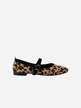 Immaculate Vegan - Emilie Vegan Suede Mary Jane Flats | Leopard