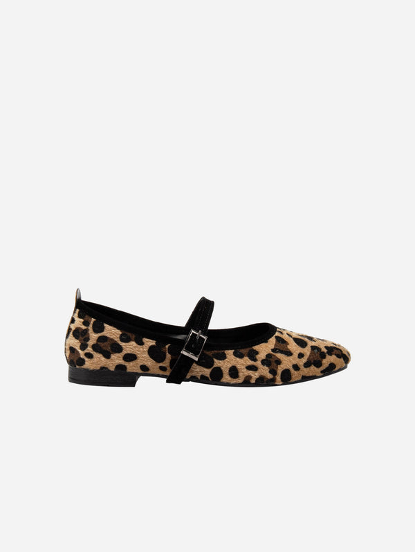 Prologue Shoes Emilie Vegan Suede Mary Jane Flats | Leopard UK3 / EU36 / US5.5 / Leopard