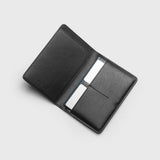 Immaculate Vegan - Oliver Co. London Bramley Apple Leather & Wood Leather Vegan Passport Holder | Black