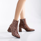 Immaculate Vegan - Prologue Shoes Leia - Leopard Print Ankle Boots