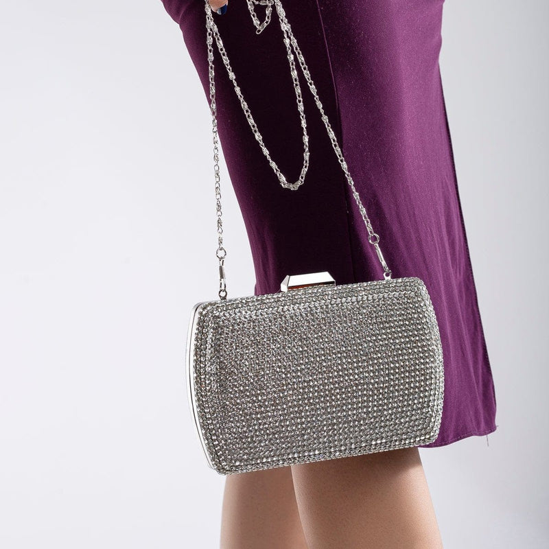 Forever and Always Shoes Francisca - Silver Glitter Clutch Silver