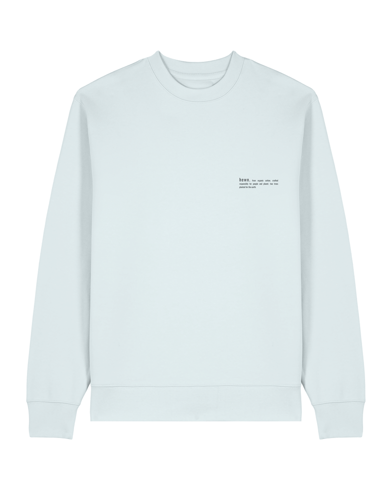 hewn. Mens Organic Cotton Relaxed-fit Sweatshirt in Blue Ice