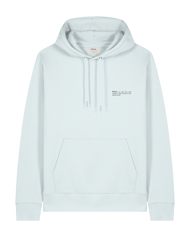 hewn. Mens Organic Cotton Relaxed-fit Hoodie in Blue Ice